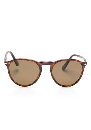 Persol tortoiseshell-effect round-frame sunglasses - Brown