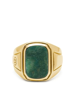 Nialaya Jewelry oblong gold-plated signet ring