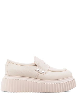 AGL Dany platform-sole loafers - Neutrals