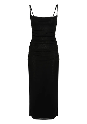 Nanushka Alexa ruched midi dres - Black