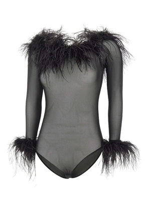 TWENTY FOURHAITCH Zuben tulle body - Black