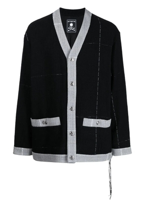 Mastermind World embroidered-logo cardigan - Black