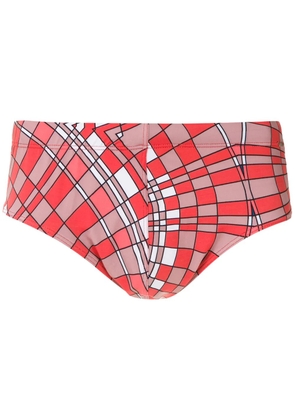 Amir Slama Cocar print trunks - Red