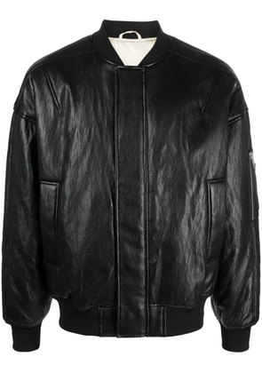 Patrizia Pepe coated oversized bomber jacket - Black