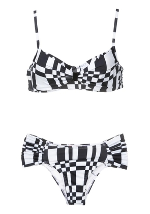 Amir Slama geometric-print two-piece set - Black