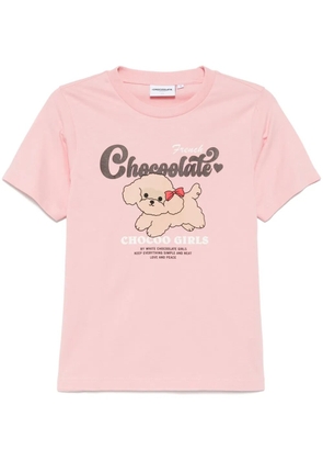 CHOCOOLATE graphic-print T-shirt - Pink