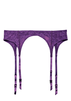 Fleur Du Mal Le Stretch lace garter belt - Purple