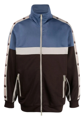 DSQUARED2 logo-stripes zip-up sweatshirt - Blue