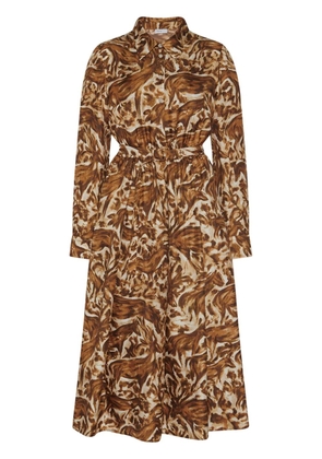 Rosetta Getty pleated dress - Brown