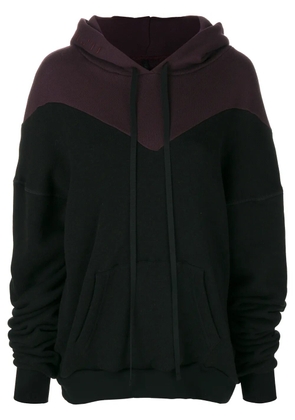 UNRAVEL PROJECT colour block hoodie - Black
