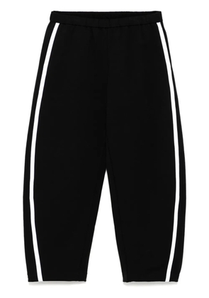 CROQUIS side-stripe knitted trousers - Black