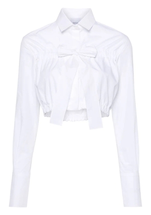 Patou bow-detail cropped blouse - White