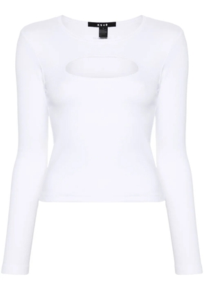 Ksubi cut-out ribbed top - White