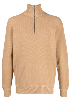 Pringle of Scotland half-zip cotton jumper - Brown