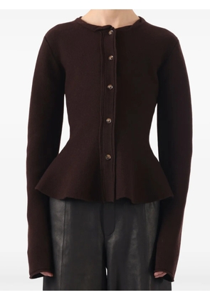 Jason Wu Collection peplum-hem wool cardigan - Brown