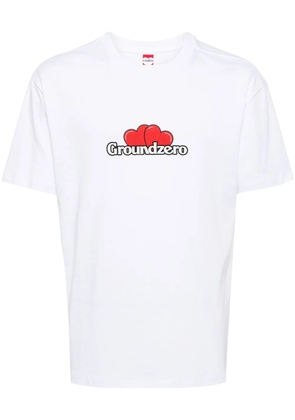 Ground Zero logo-print cotton T-shirt - White