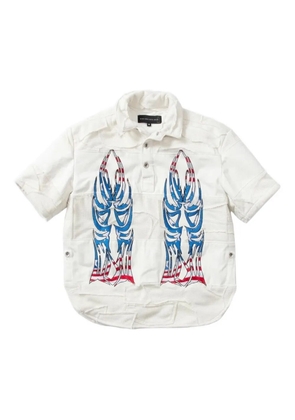 Who Decides War Glory Winged polo shirt - White
