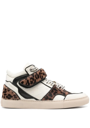 Zadig&Voltaire Mid Flash leopard-effect sneakers - Neutrals