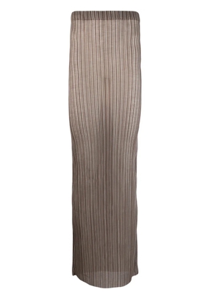 Ludovic de Saint Sernin striped maxi skirt - Brown