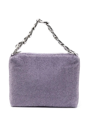Patrizia Pepe Maxichain rhinestone-embellished tote bag - Purple