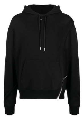 HELIOT EMIL zipped organic cotton hoodie - Black