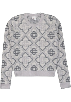 Casablanca monogram-pattern jumper - Grey