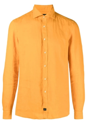 Fay long-sleeve linen shirt - Orange