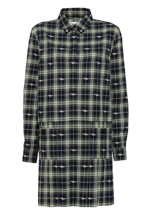 Maison Kitsuné Shrunken shirt dress - Green
