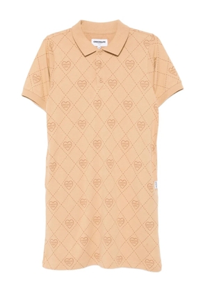 CHOCOOLATE logo polo dress - Neutrals