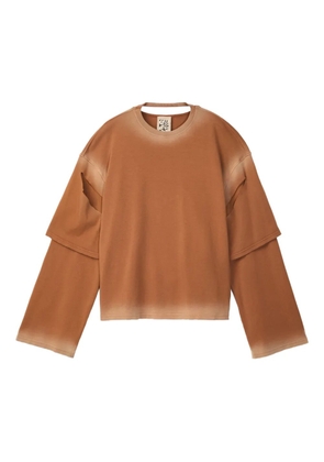 CamperLab double-layered ombre T-shirt - Brown