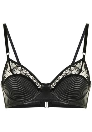 Fleur Du Mal Bebe vegan-leather bra - Black