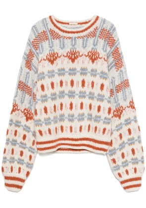 MOTHER The long drop jumper - White