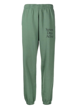 7 DAYS Active logo-print track pants - Green