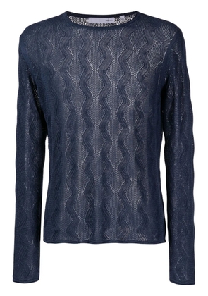 Private Stock The Cambon wave-pattern jumper - Blue