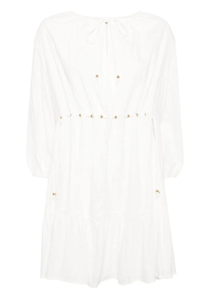 b+ab bead-embellished cotton dress - White