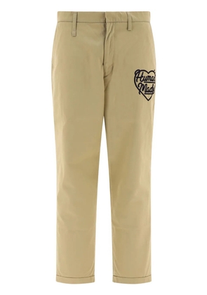 Human Made straight-leg heart-shaped logo trousers - Neutrals