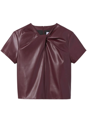 Proenza Schouler White Label twist-detail short-sleeved top - Purple