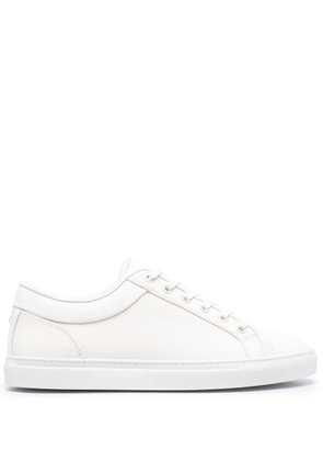 Etq. low-top leather trainers - White