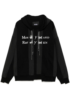 Mostly Heard Rarely Seen Spliced Luxury Mock hoodie - Black