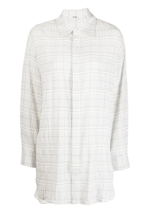 b+ab check-pattern dress set - White