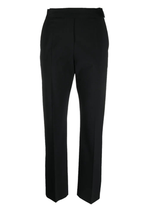 MSGM logo-waistband tapered trousers - Black
