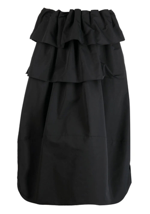 Goen.J ruffled midi skirt - Black