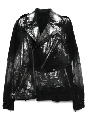 Julius cotton biker jacket - Black