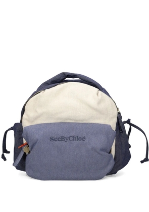 See by Chloé logo-embroidered backpack - Blue