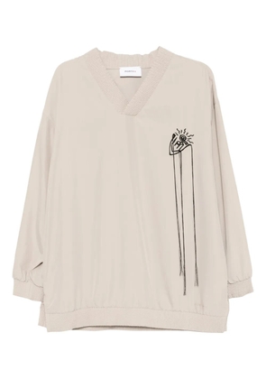 Ports V graphic printed sweatshirt - Neutrals