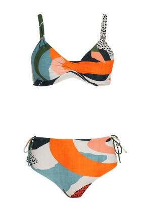 Lygia & Nanny Marcela abstract-print bikini set - Orange