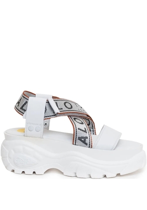 Buffalo logo sandals - White