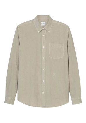 Closed button-down corduroy shirt - Neutrals