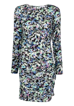 Patrizia Pepe floral-print ruched dress - Blue