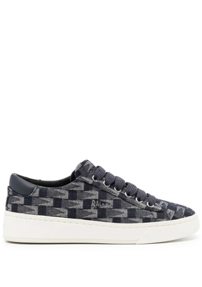 Bally geometric-print leather sneakers - Blue